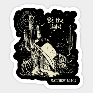 Be The Light Boots Desert Sticker